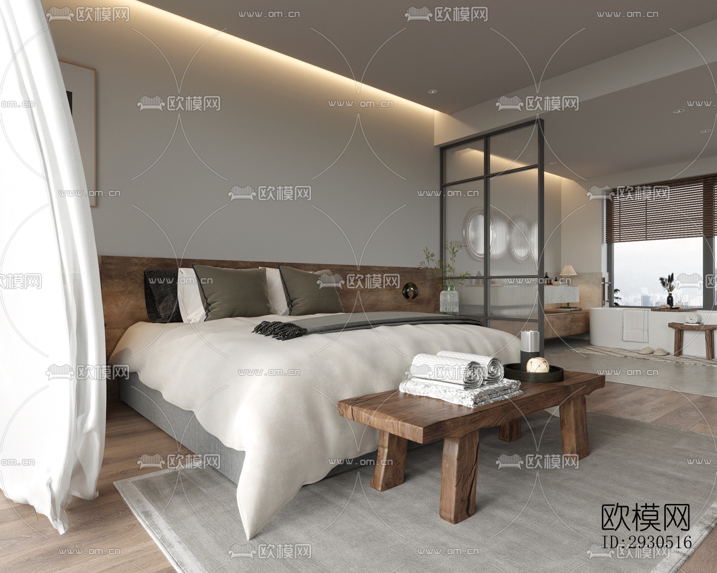 侘寂酒店民宿效果图下载（渲染图4）