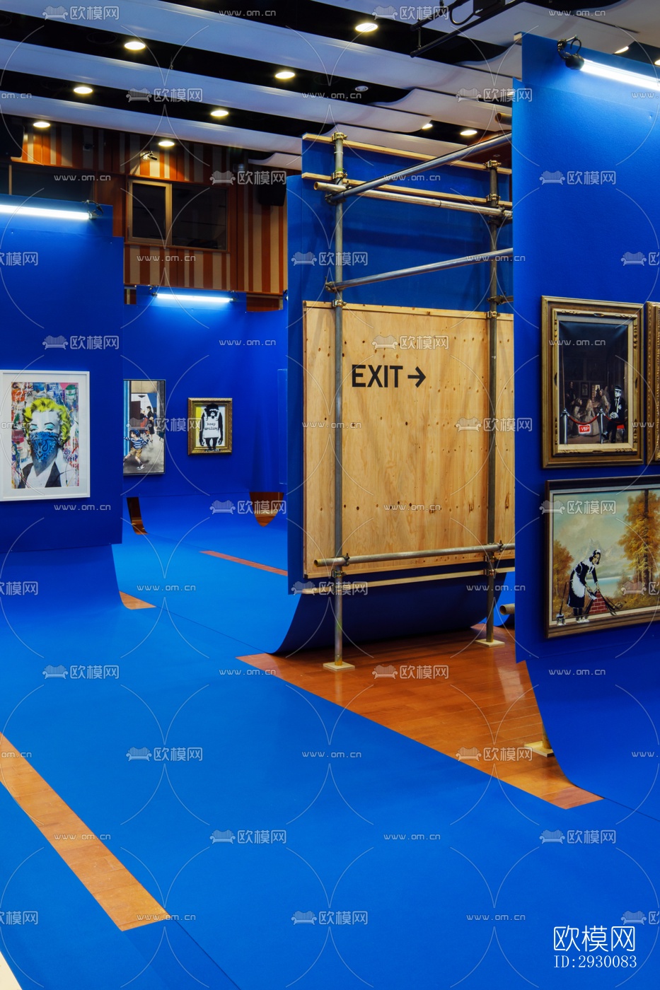 工业风展览展厅效果图下载（渲染图9）