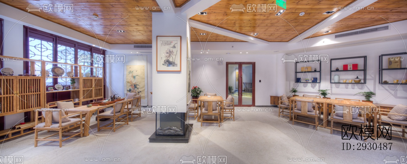 中式酒店民宿效果图下载（渲染图4）