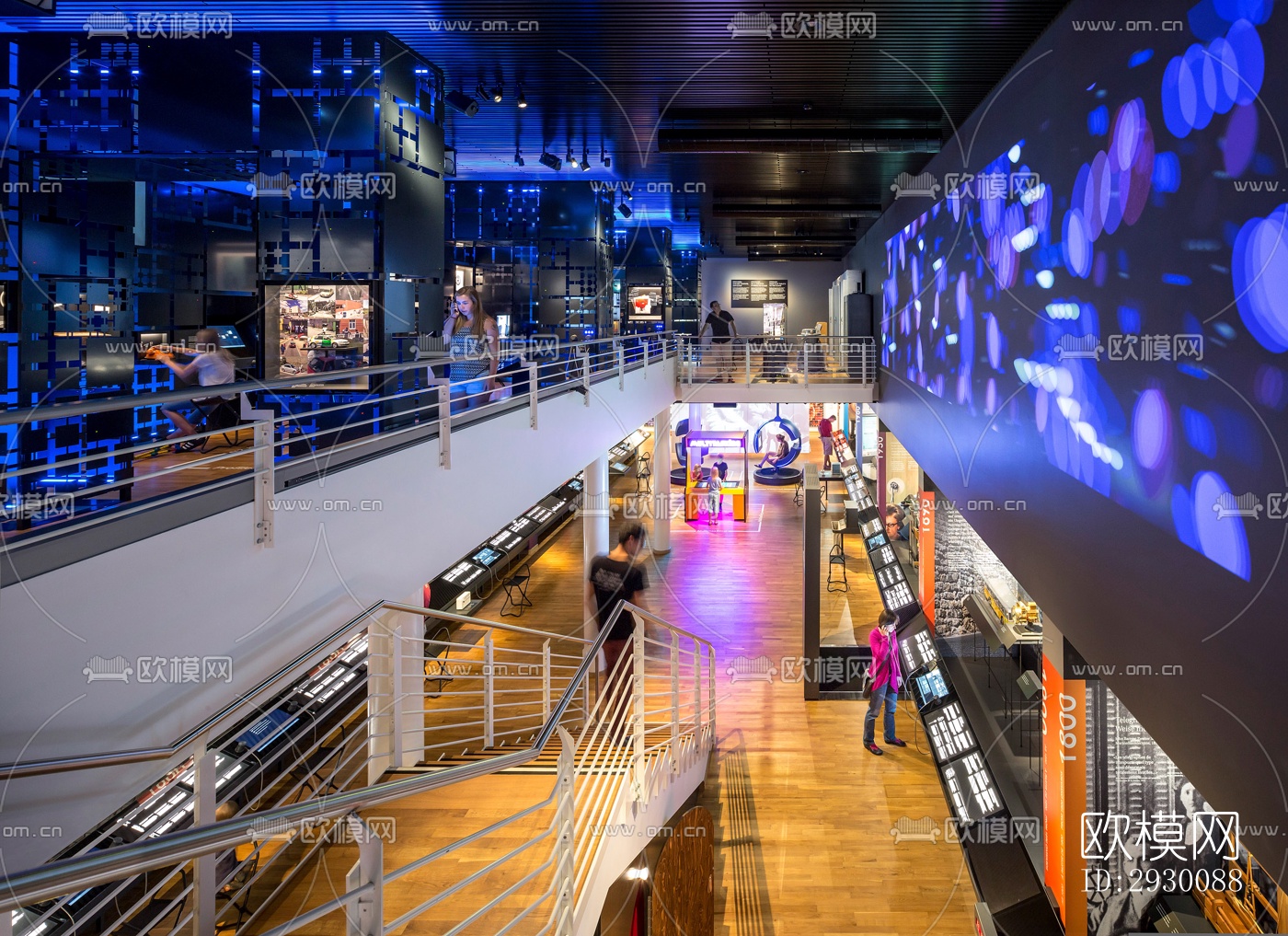 工业风展览展厅效果图下载（渲染图9）