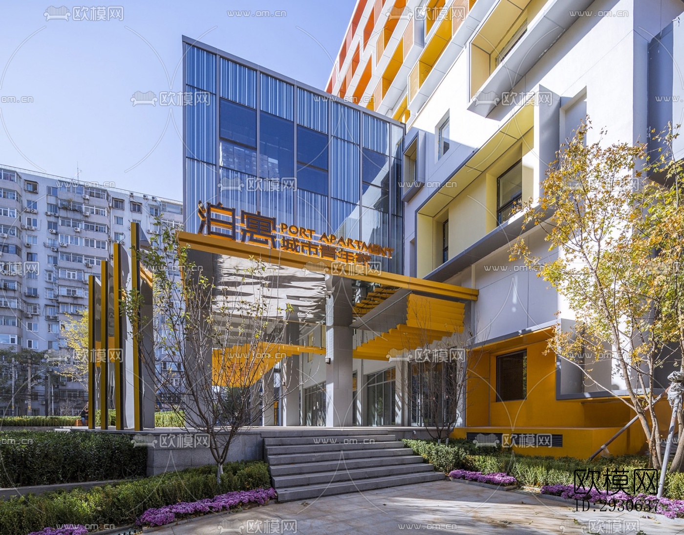 现代酒店民宿效果图下载（渲染图17）