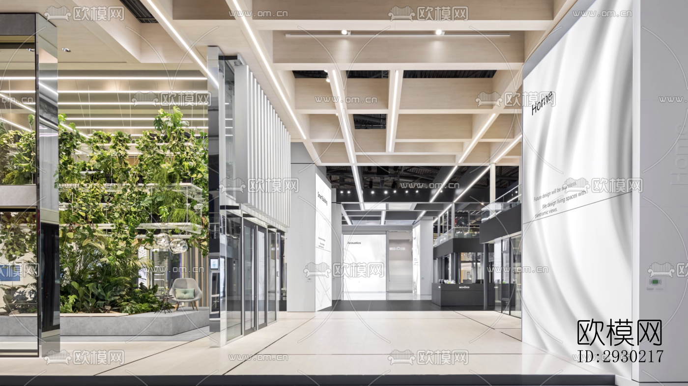 现代展览展厅效果图下载（渲染图6）