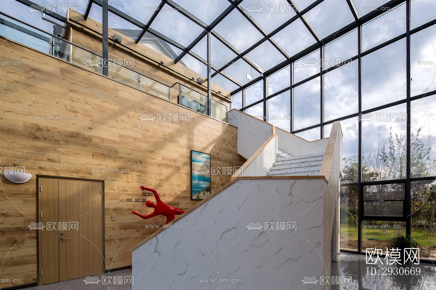 现代酒店民宿效果图下载（渲染图11）