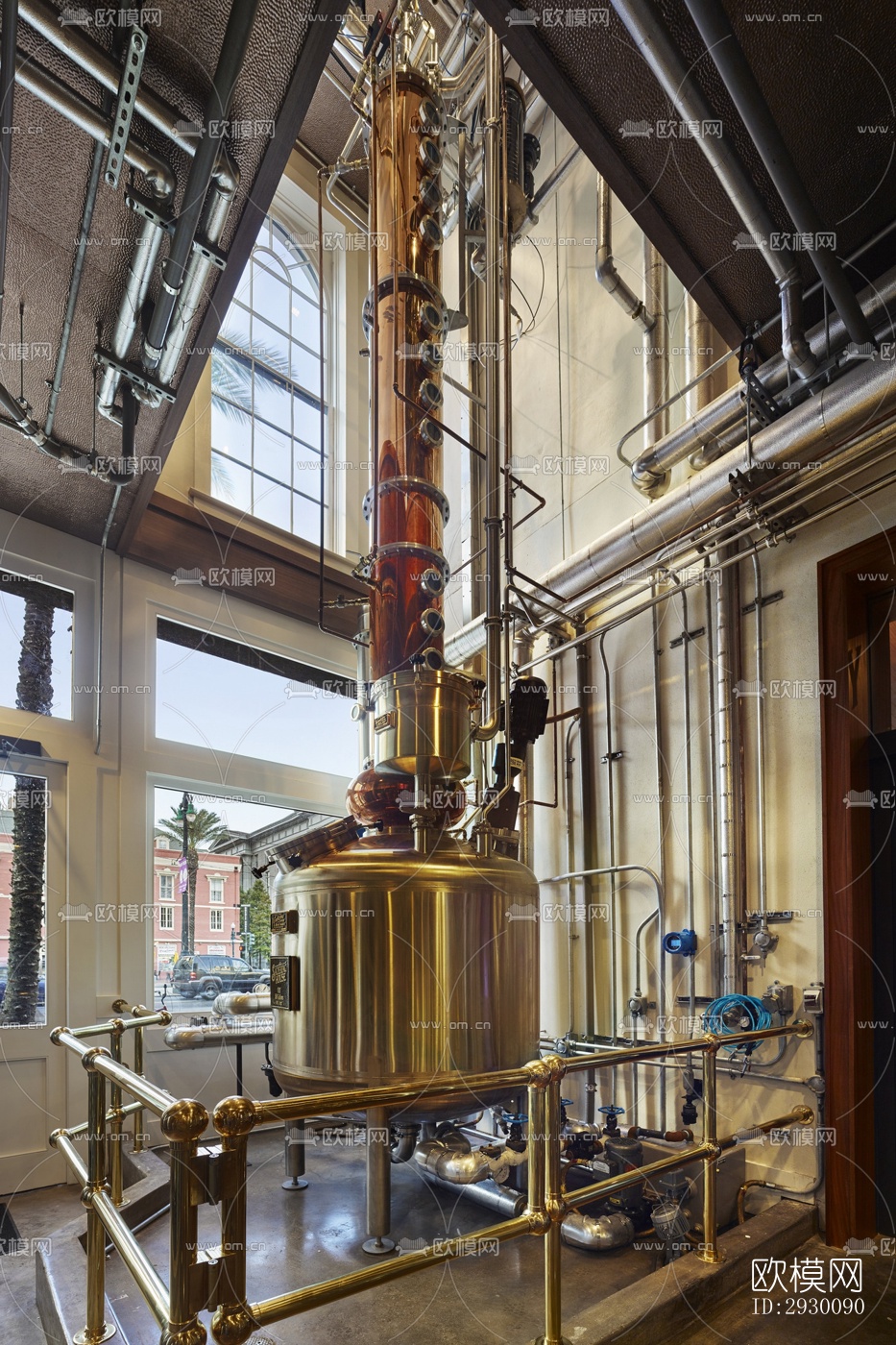 工业风展览展厅效果图下载（渲染图3）