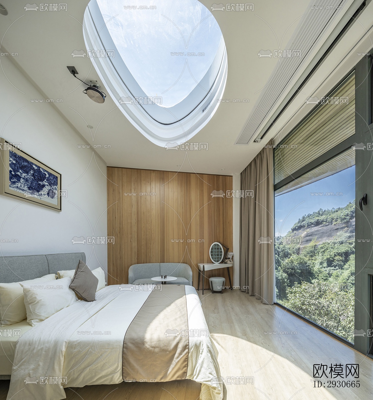 现代酒店民宿效果图下载（渲染图3）