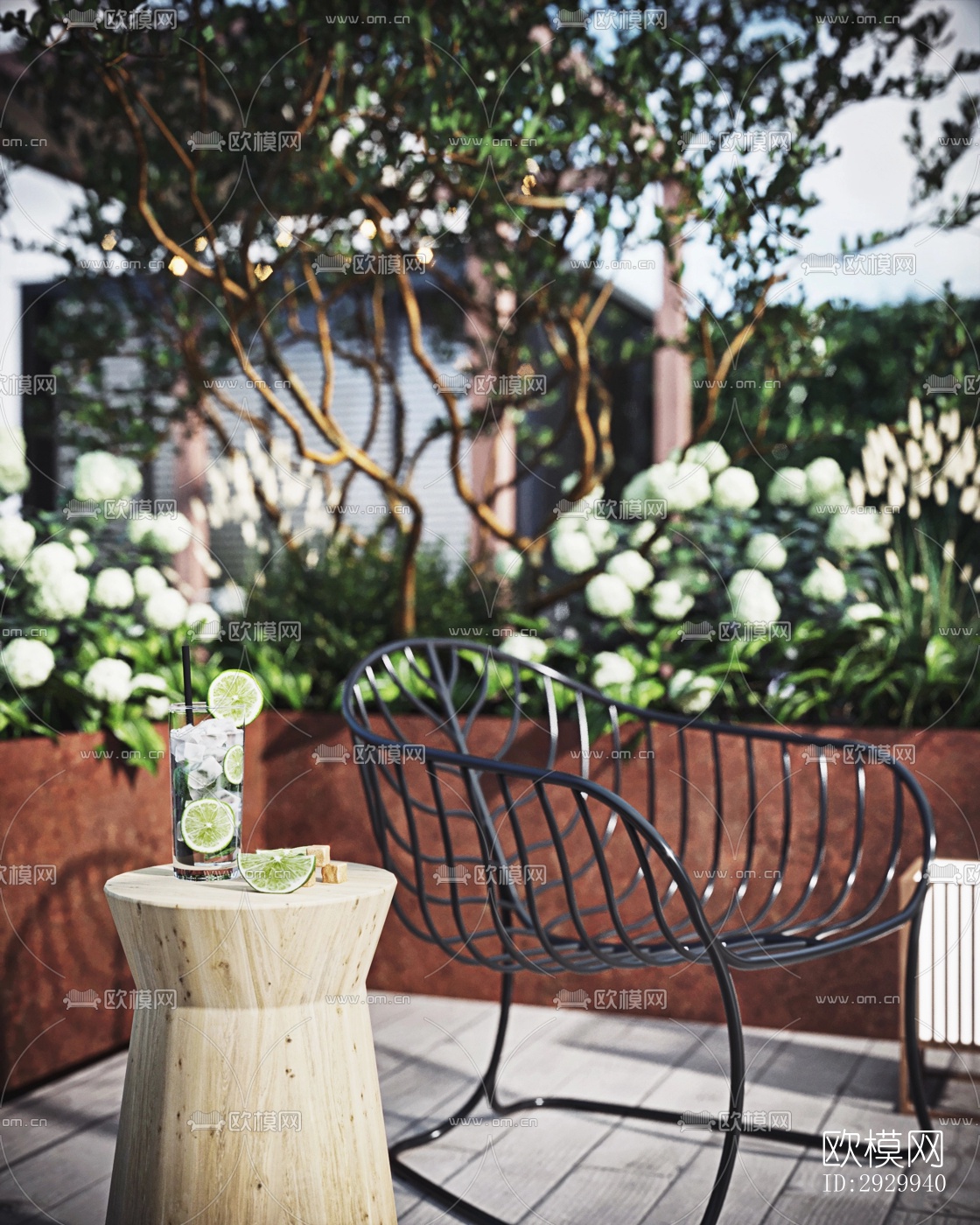 现代居住景观效果图下载（渲染图1）