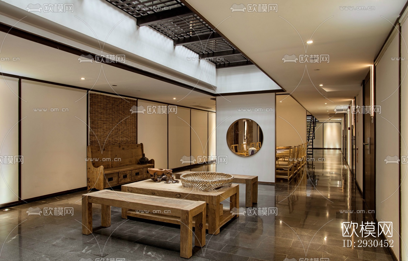 中式酒店民宿效果图下载（渲染图6）