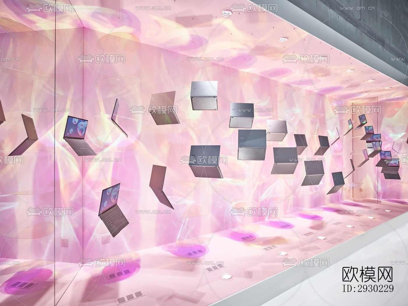 现代展览展厅效果图下载（渲染图8）