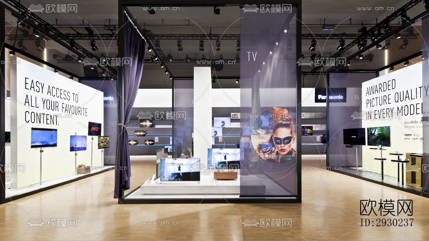 现代展览展厅效果图下载（渲染图5）