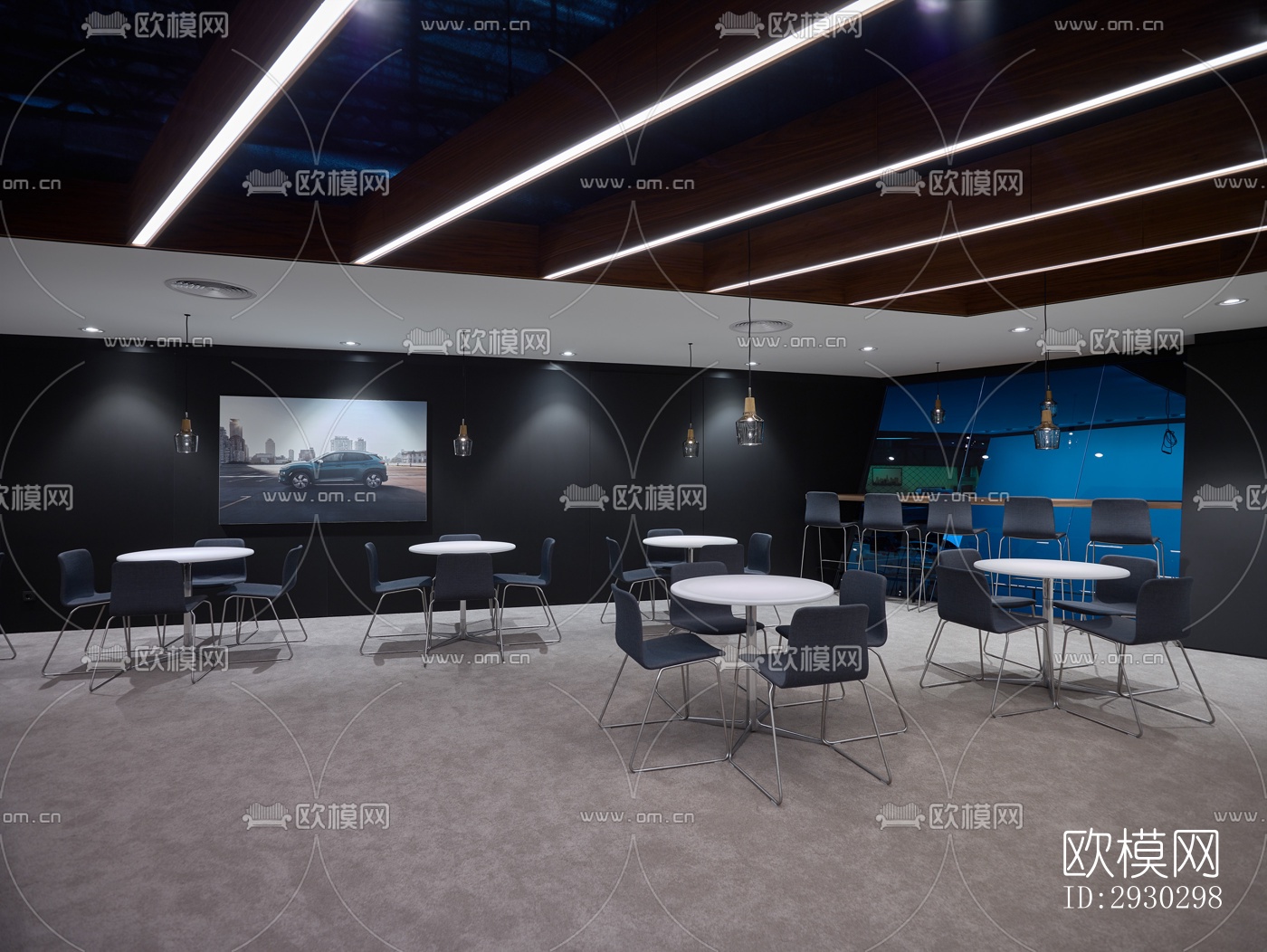 现代展览展厅效果图下载（渲染图2）