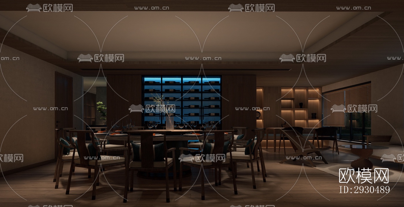 中式酒店民宿效果图下载（渲染图4）