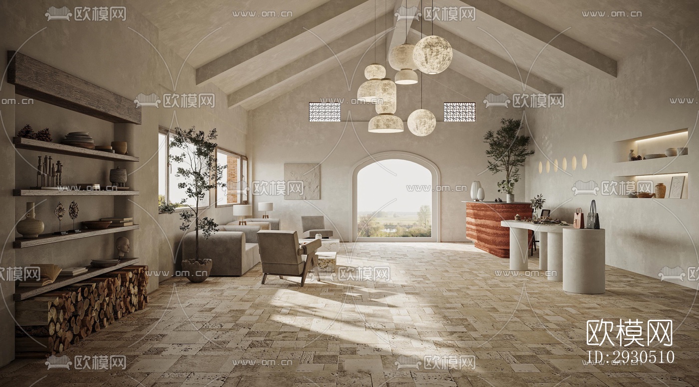 侘寂酒店民宿效果图下载（渲染图9）