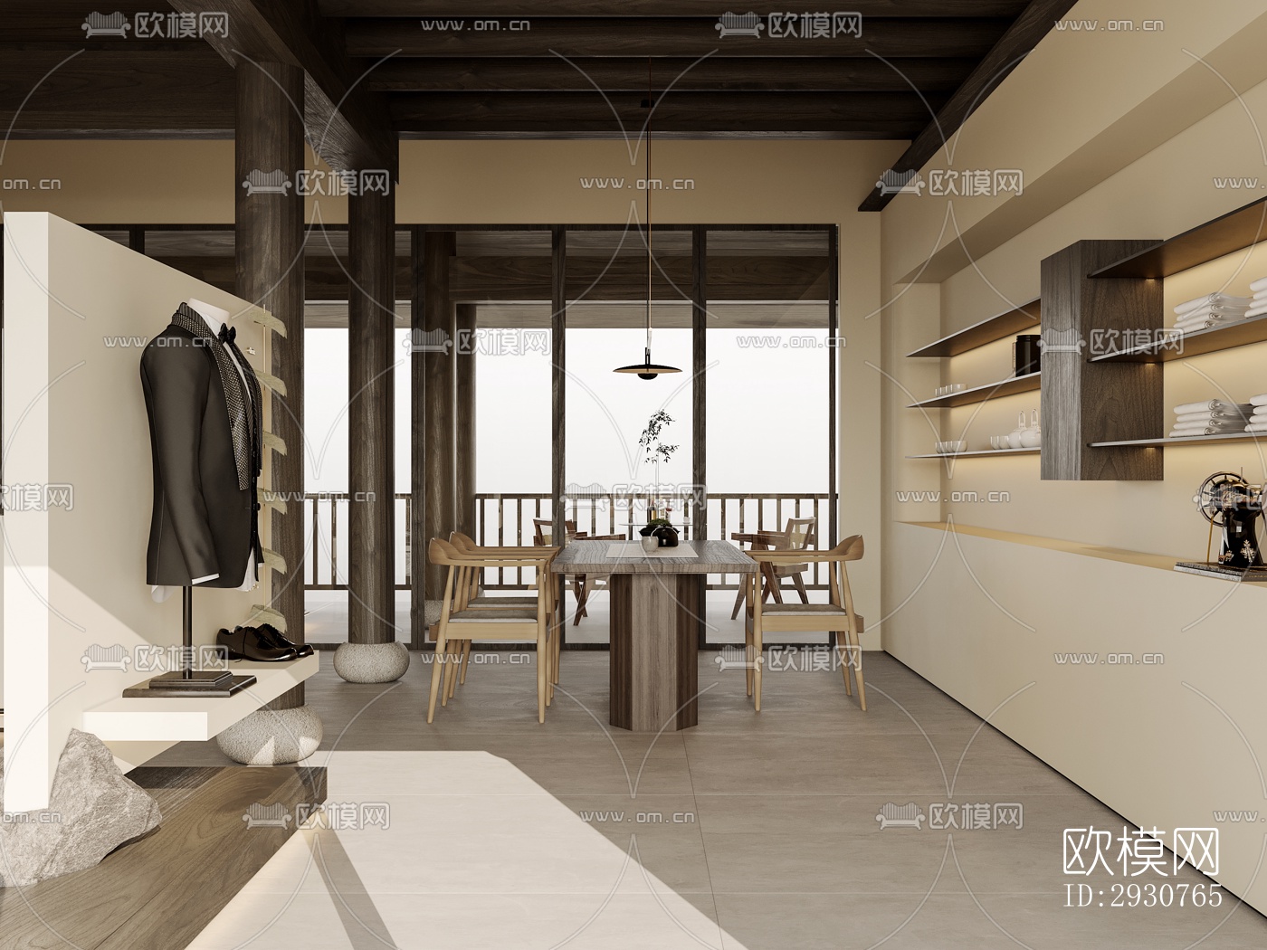 新中式零售店铺效果图下载（渲染图5）