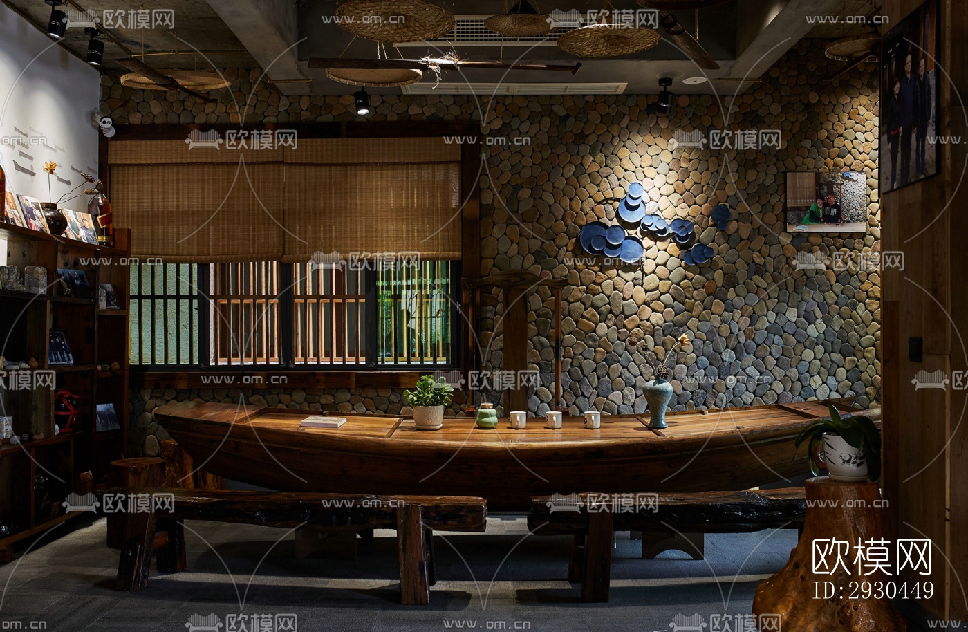 中式酒店民宿效果图下载（渲染图6）