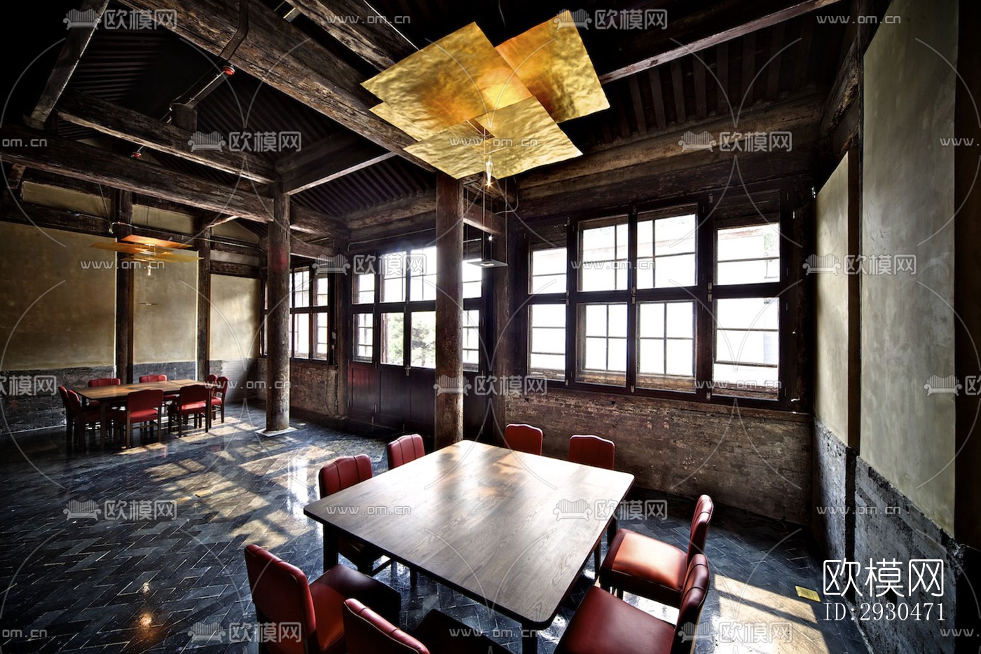 中式酒店民宿效果图下载（渲染图18）