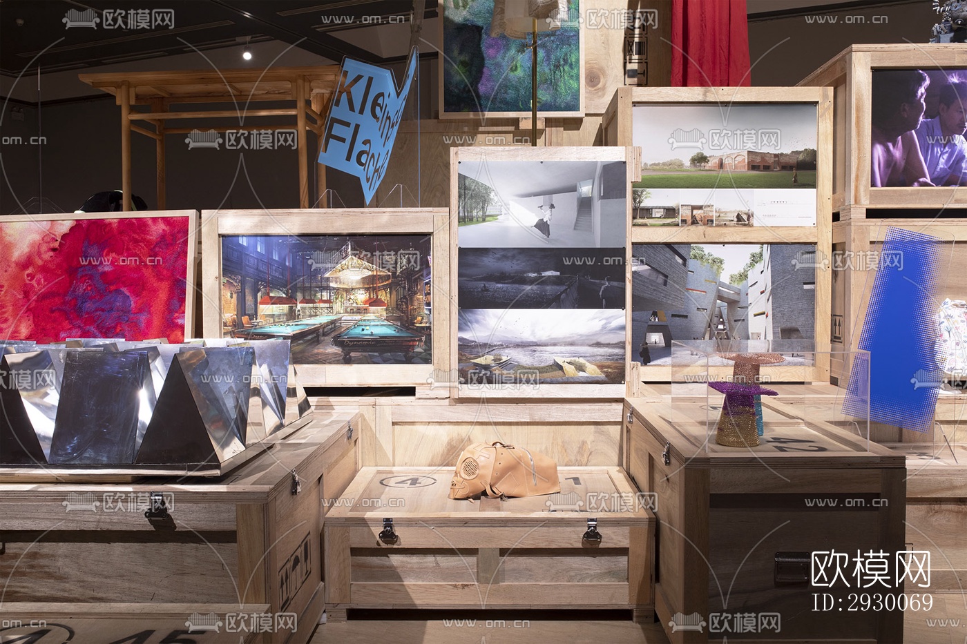 工业风展览展厅效果图下载（渲染图8）