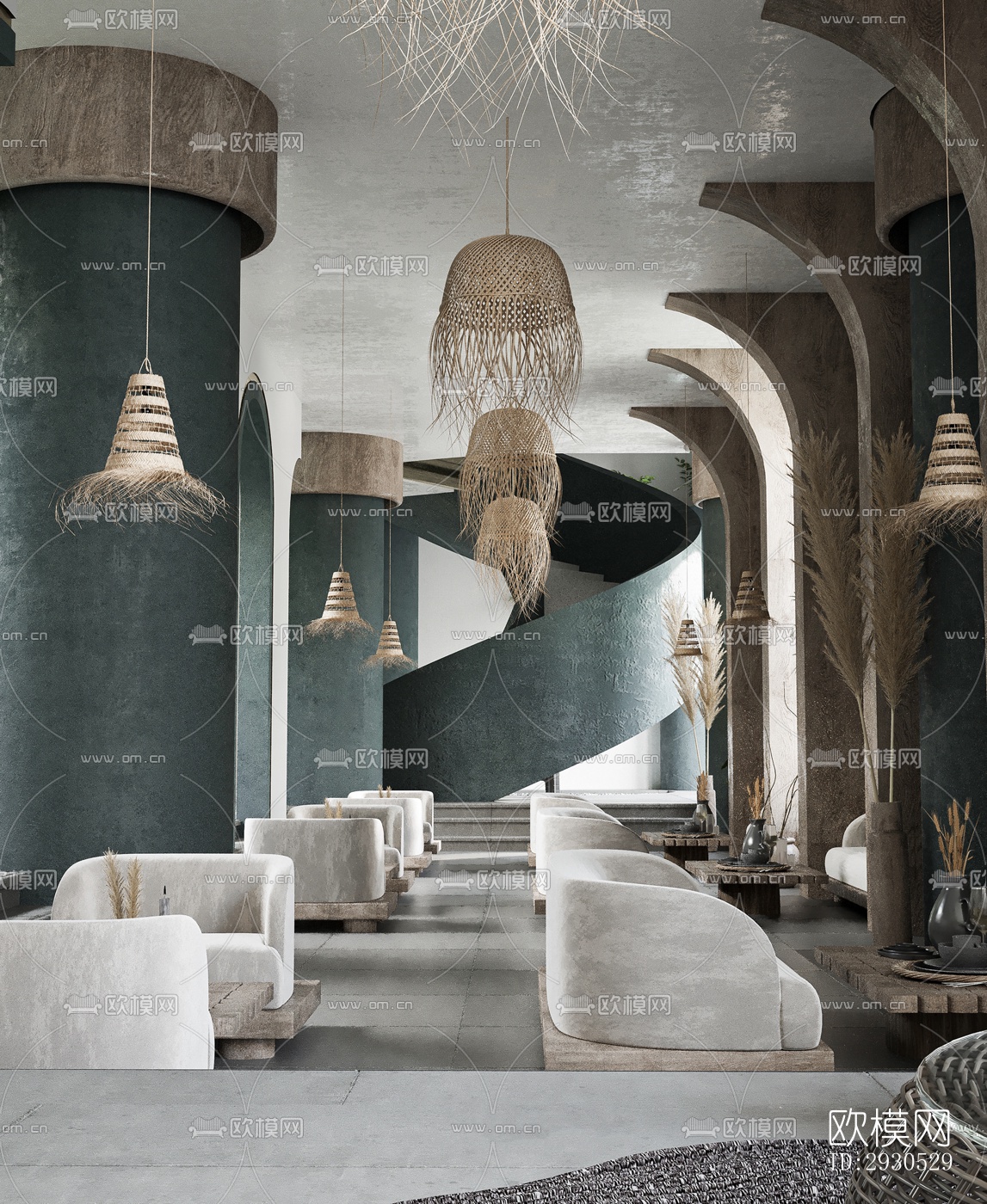 侘寂酒店民宿效果图下载（渲染图2）