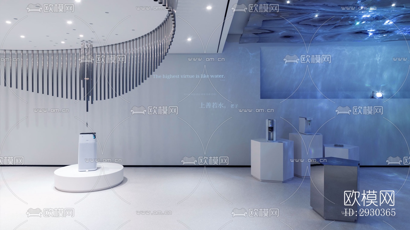 现代展览展厅效果图下载（渲染图6）