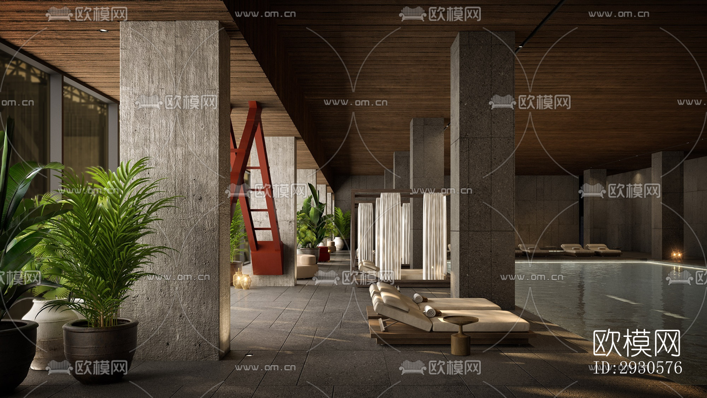 后现代酒店民宿效果图下载（渲染图2）