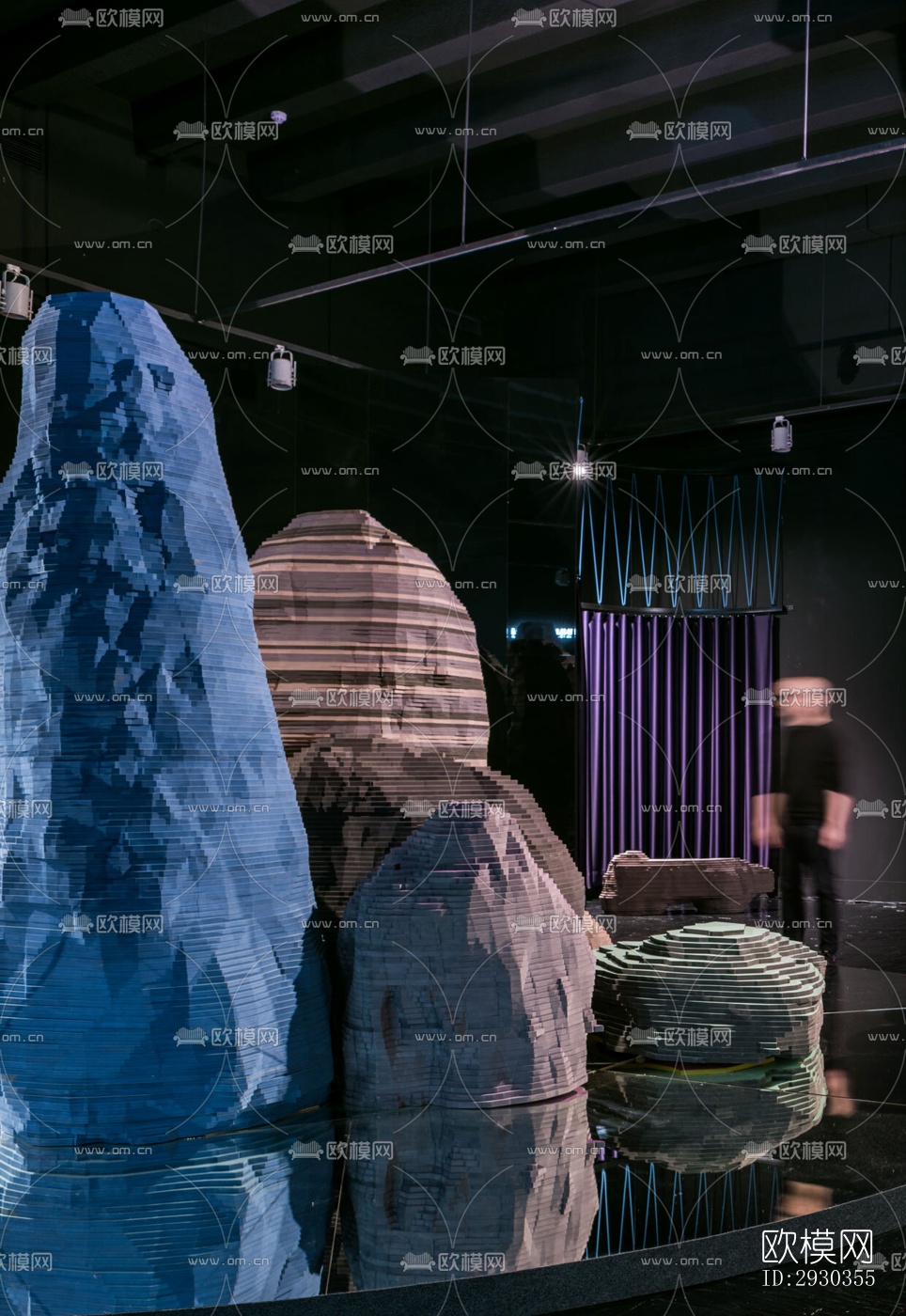 现代展览展厅效果图下载（渲染图3）