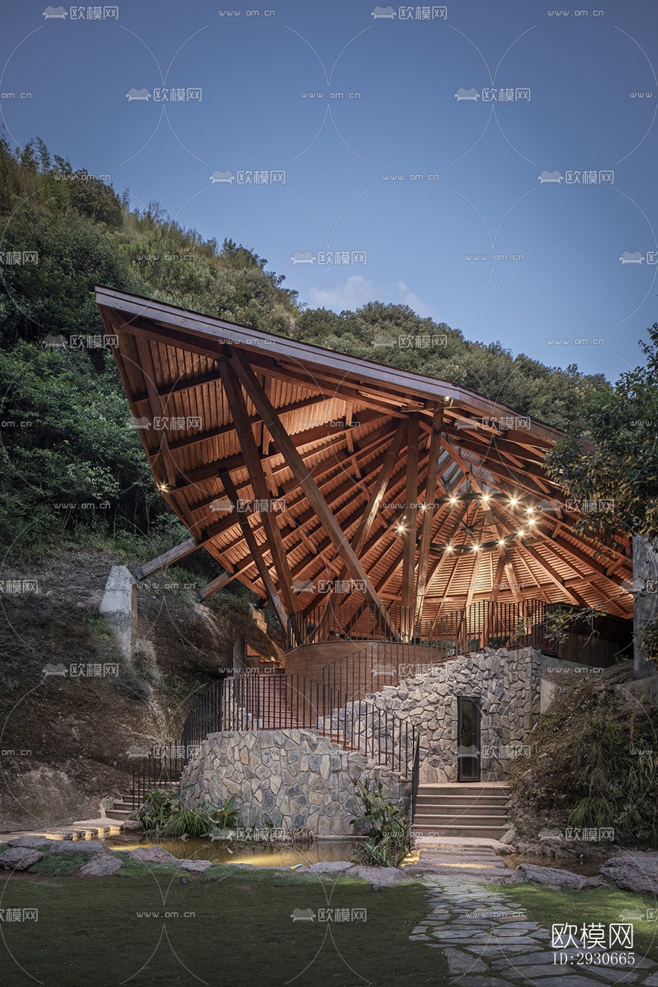 现代酒店民宿效果图下载（渲染图7）