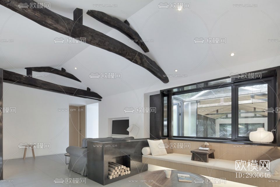 现代酒店民宿效果图下载（渲染图9）