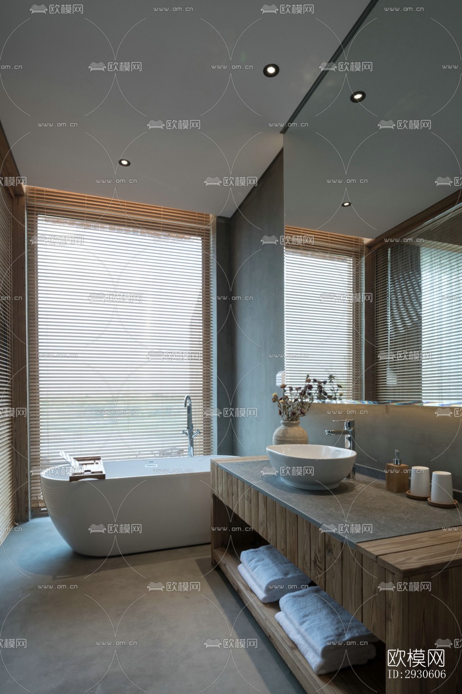 新中式酒店民宿效果图下载（渲染图15）