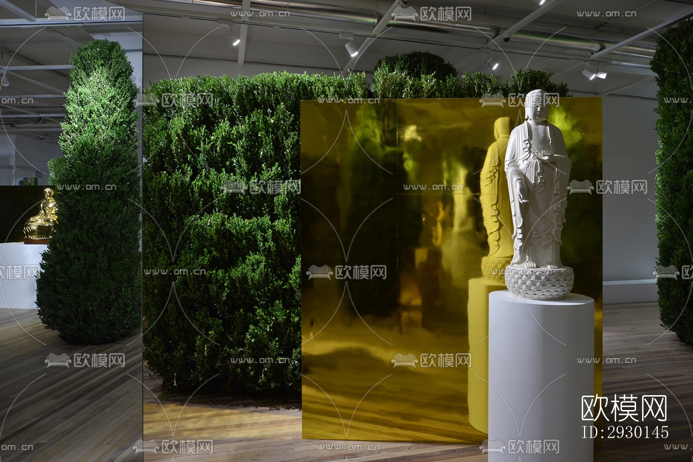 现代展览展厅效果图下载（渲染图11）