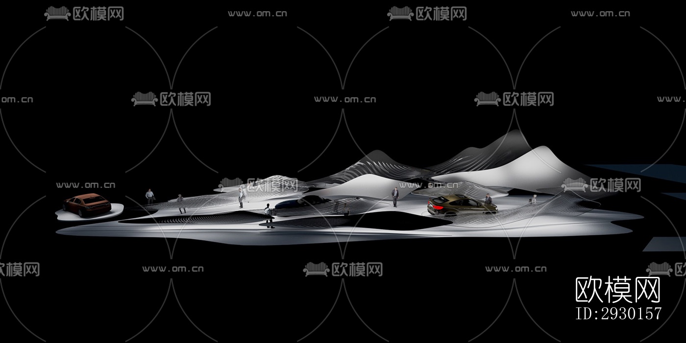 现代展览展厅效果图下载（渲染图7）