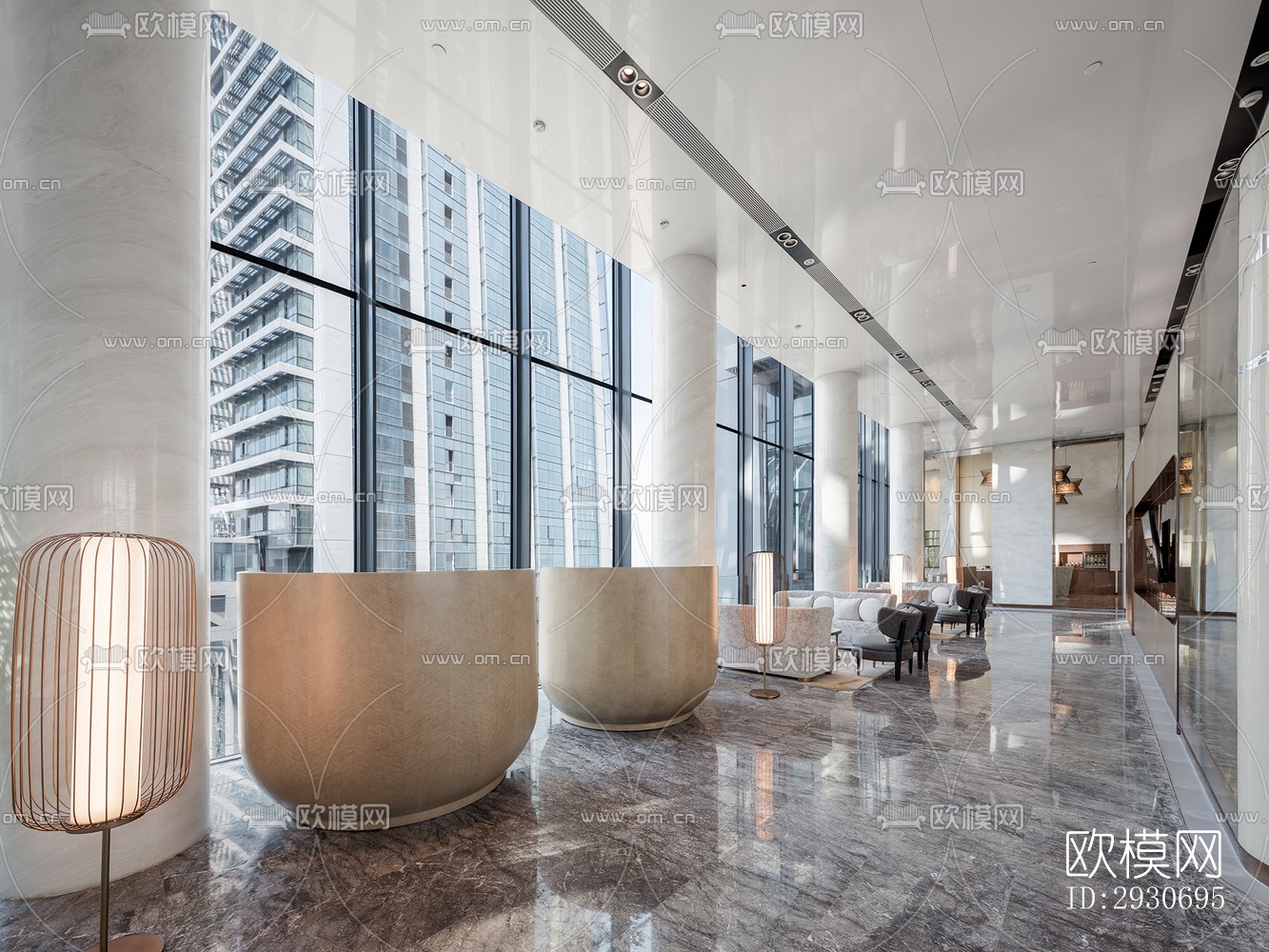 现代酒店民宿效果图下载（渲染图13）