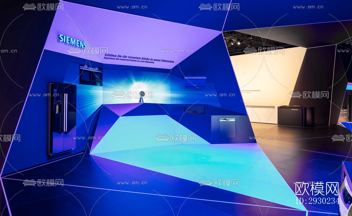 现代展览展厅效果图下载（渲染图6）