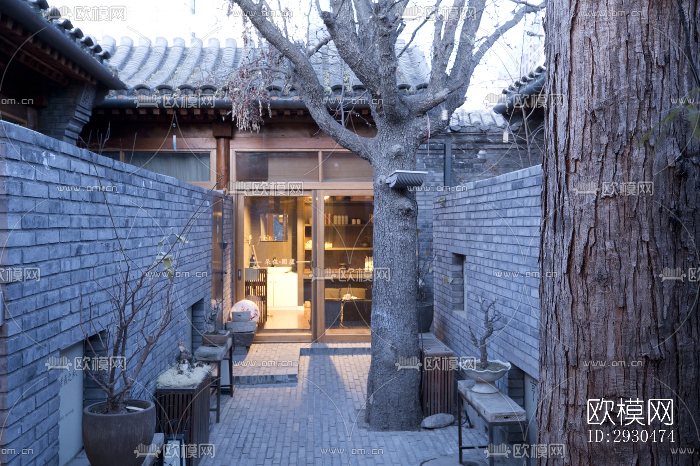 中式酒店民宿效果图下载（渲染图5）