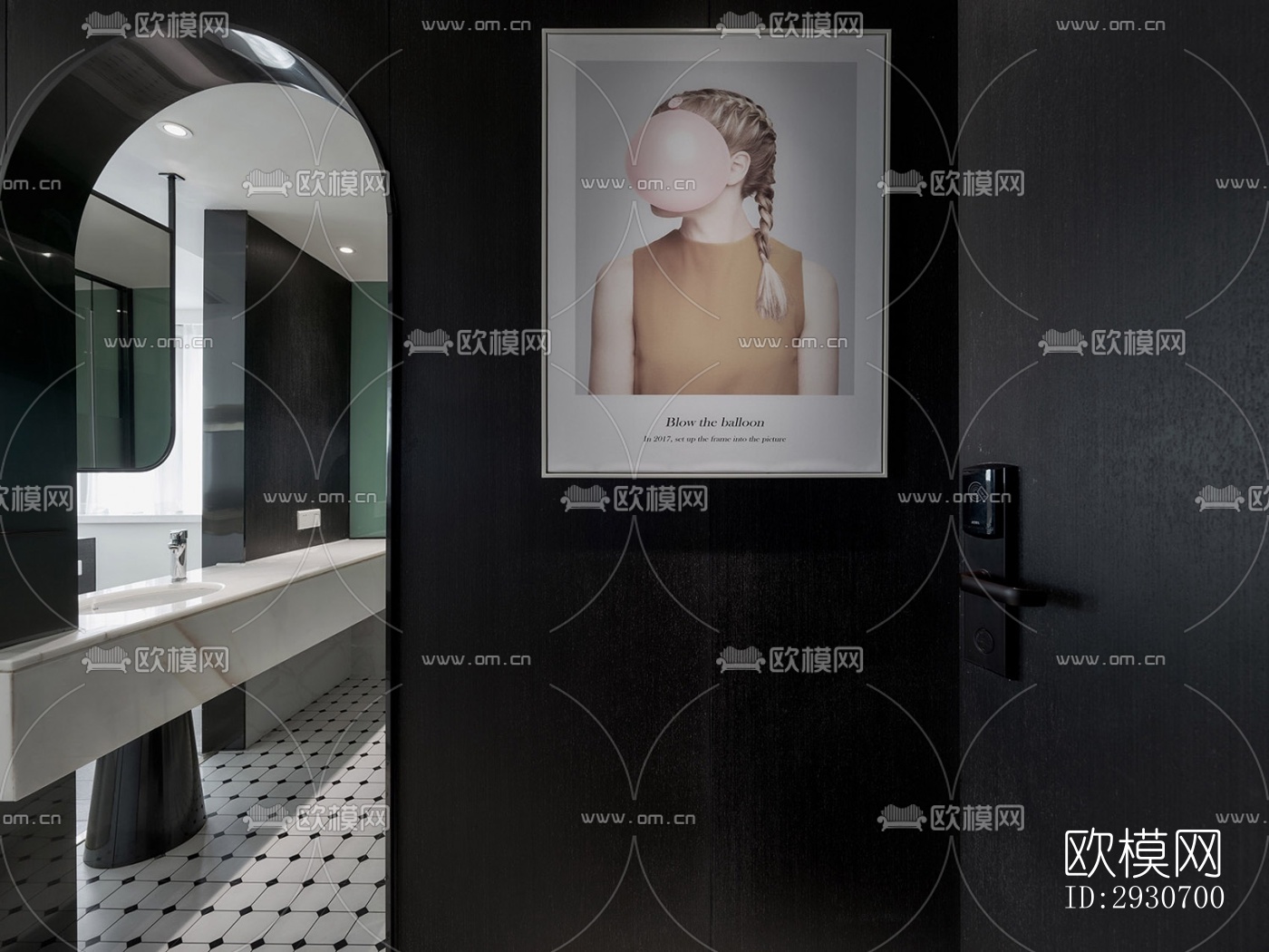 现代酒店民宿效果图下载（渲染图3）