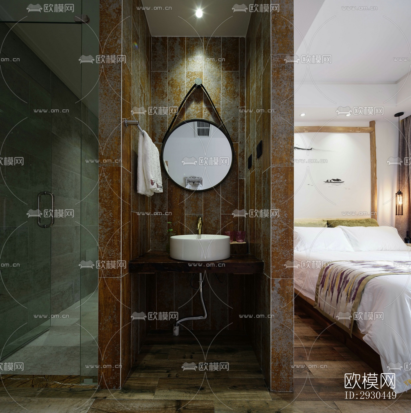 中式酒店民宿效果图下载（渲染图19）