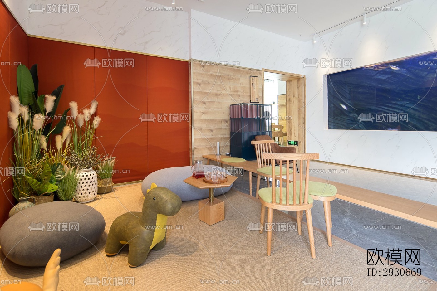 现代酒店民宿效果图下载（渲染图12）