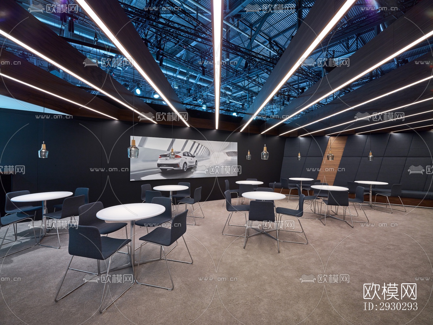 现代展览展厅效果图下载（渲染图9）