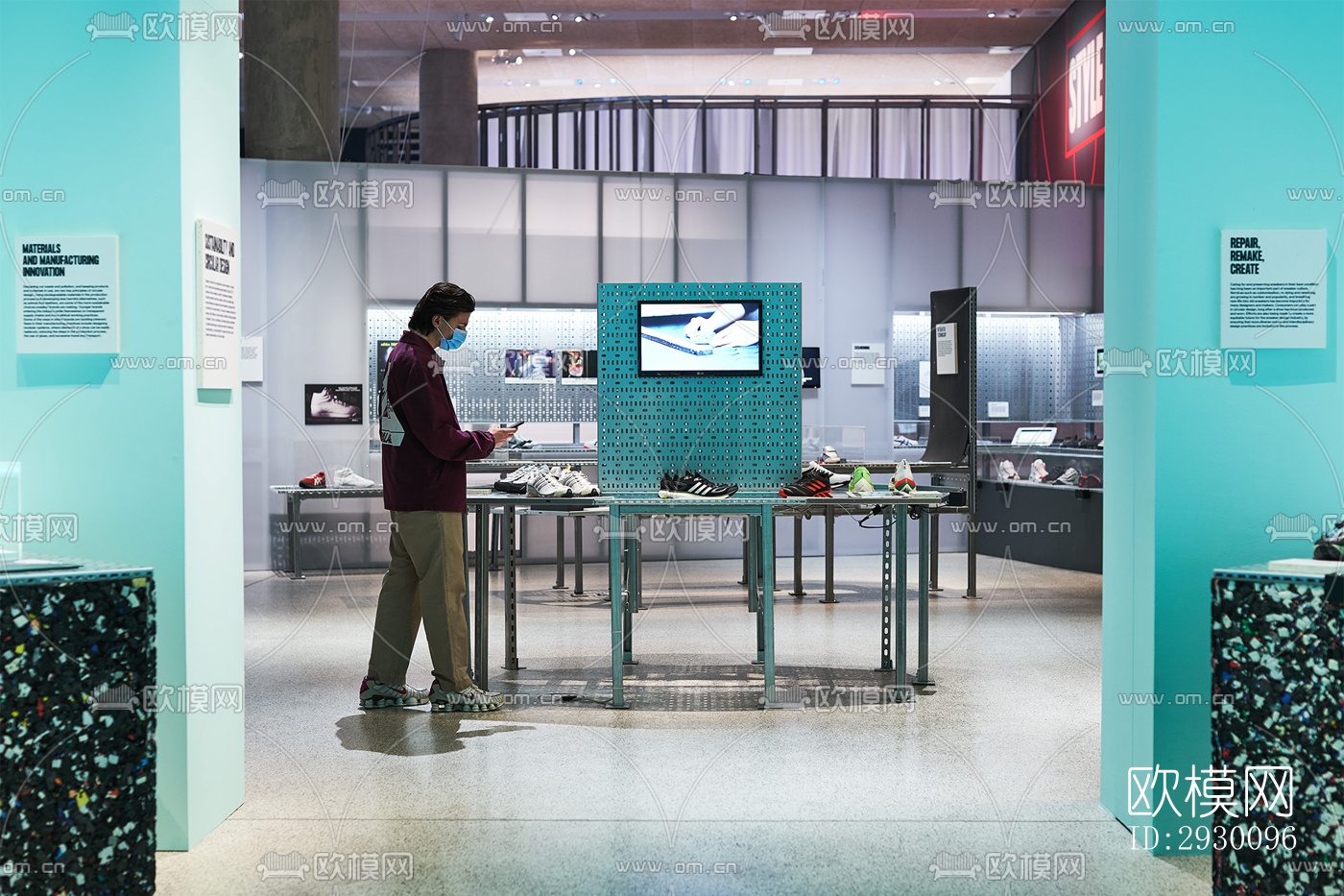 工业风展览展厅效果图下载（渲染图6）
