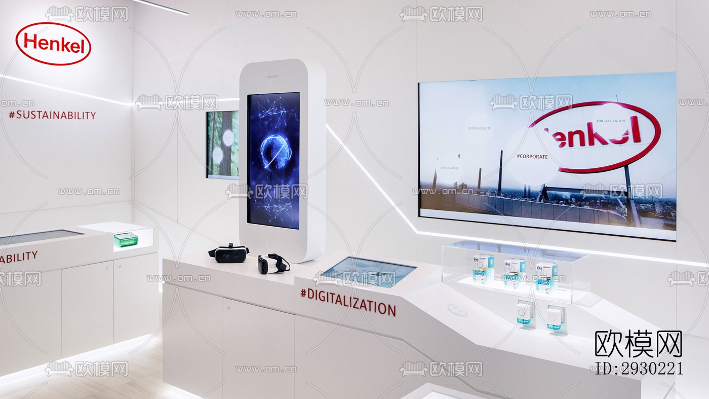 现代展览展厅效果图下载（渲染图4）