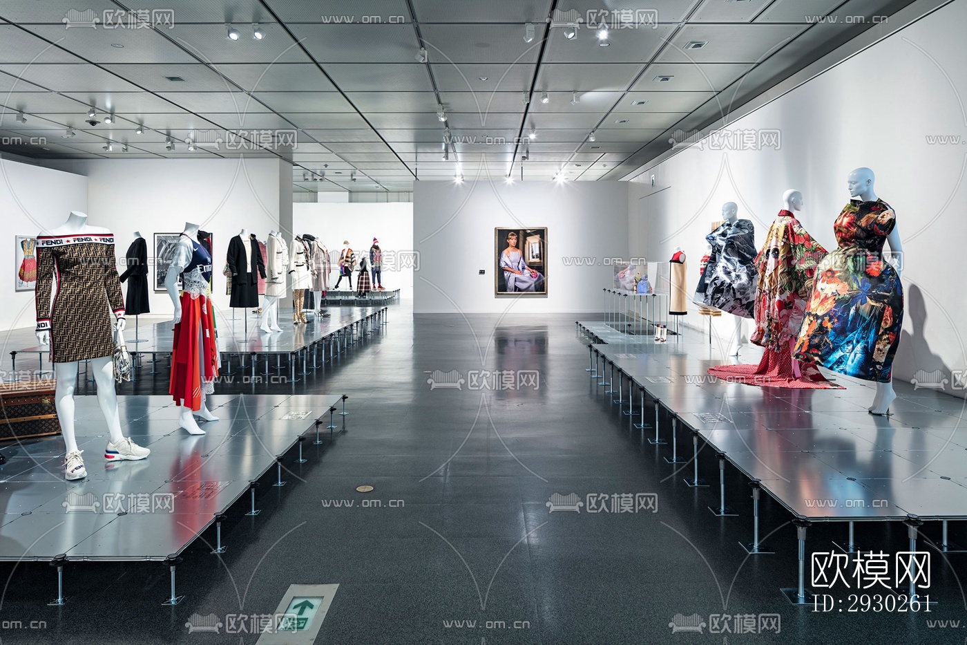 现代展览展厅效果图下载（渲染图8）