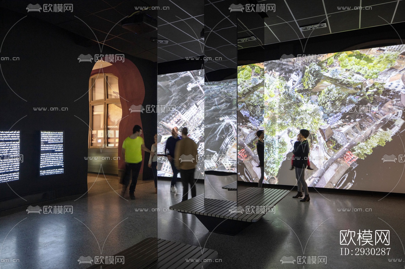 现代展览展厅效果图下载（渲染图4）