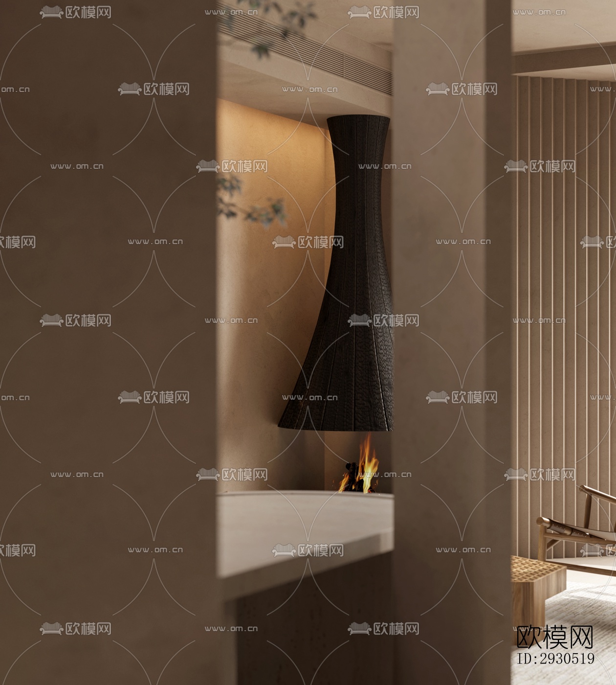 侘寂酒店民宿效果图下载（渲染图3）