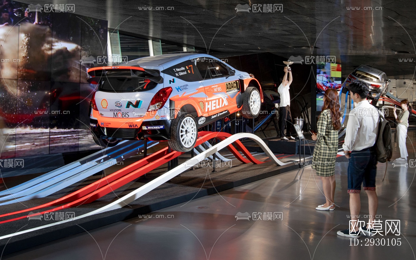 工业风展览展厅效果图下载（渲染图1）