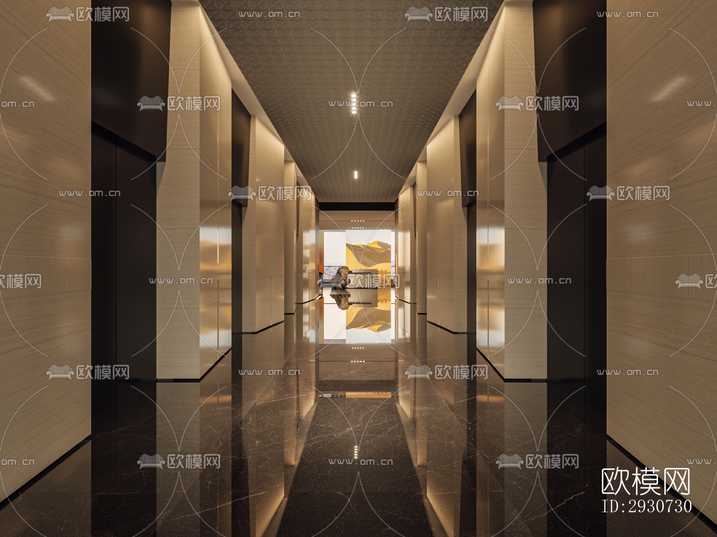 现代酒店民宿效果图下载（渲染图1）