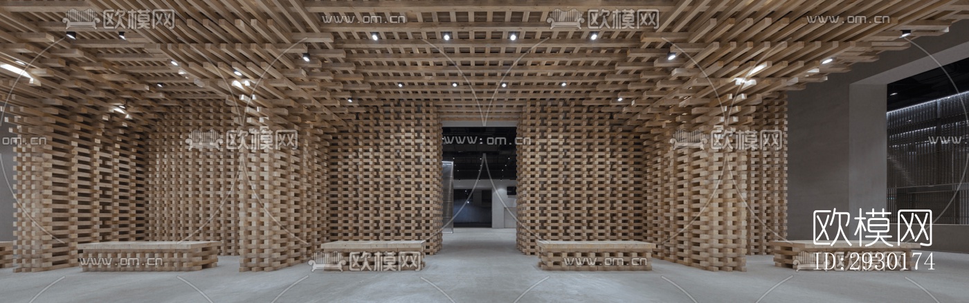 现代展览展厅效果图下载（渲染图4）