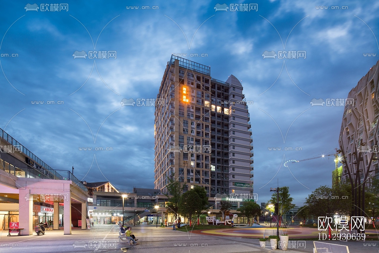 现代酒店民宿效果图下载（渲染图17）