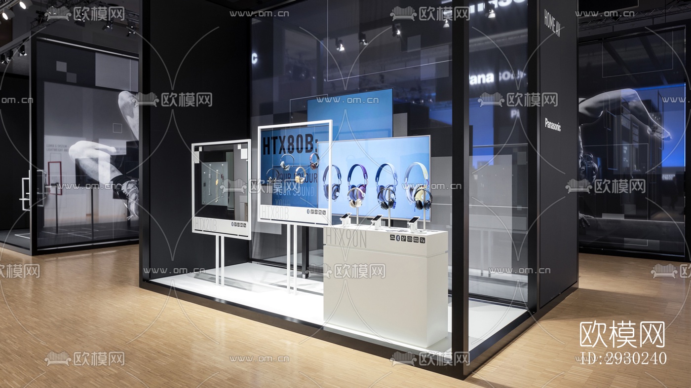 现代展览展厅效果图下载（渲染图2）