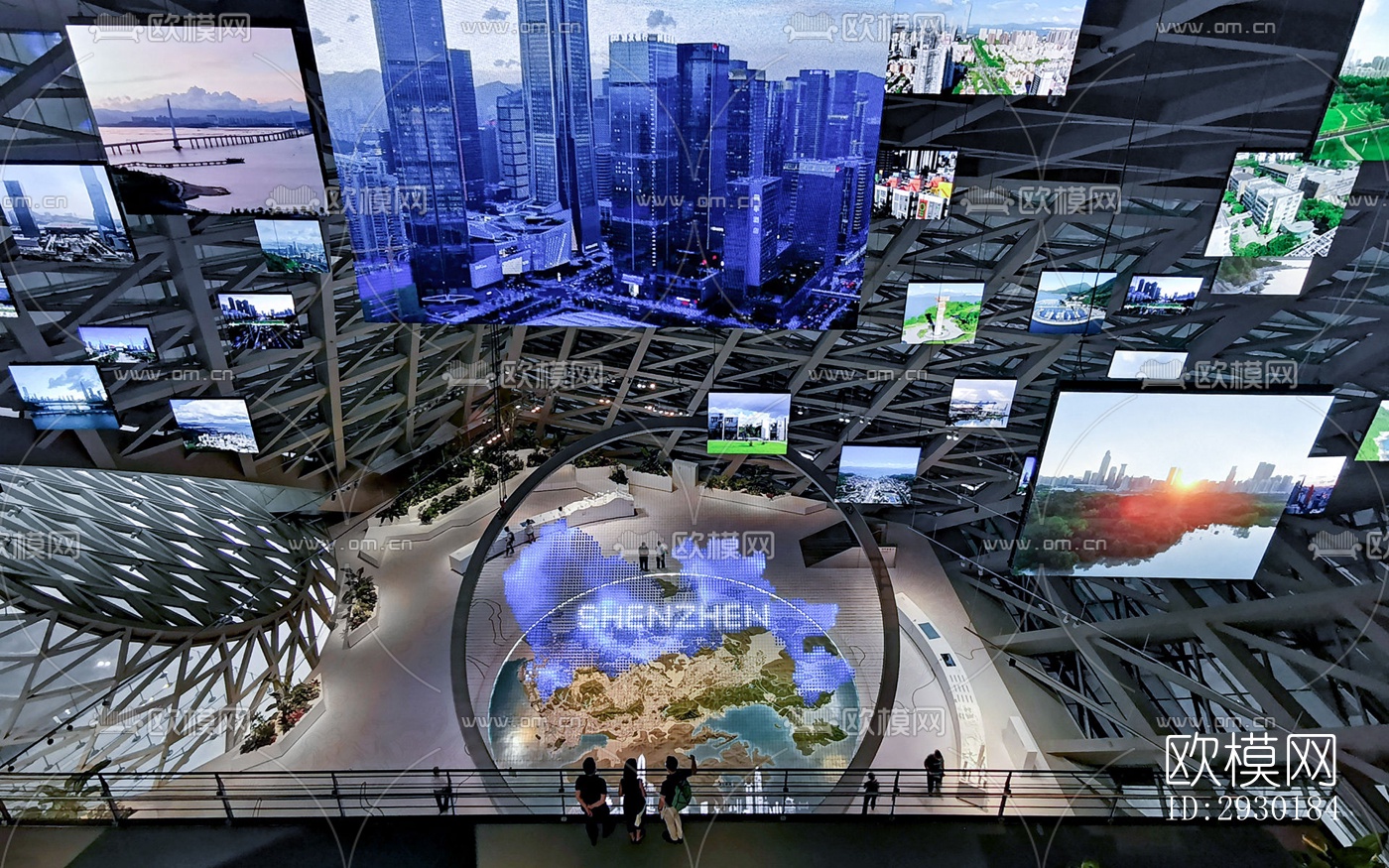 现代展览展厅效果图下载（渲染图4）