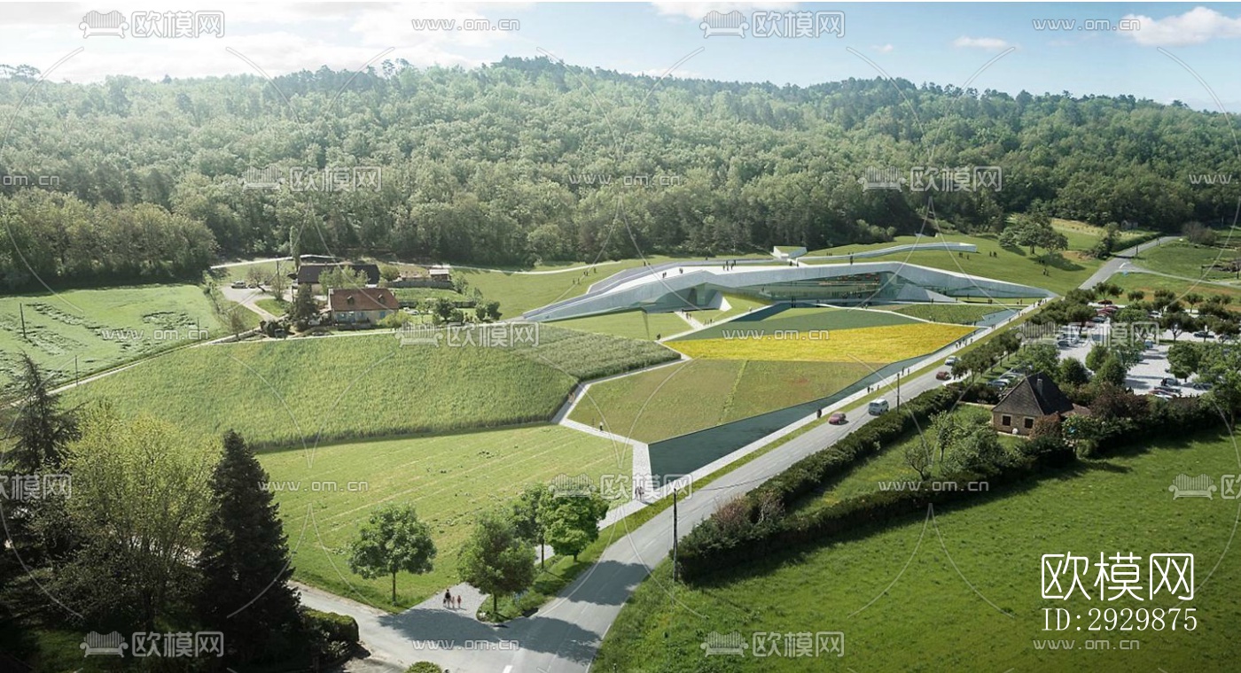 现代乡村景观效果图下载（渲染图4）