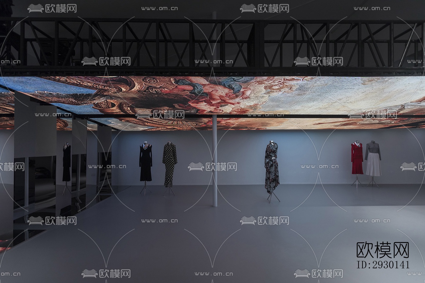 现代展览展厅效果图下载（渲染图2）