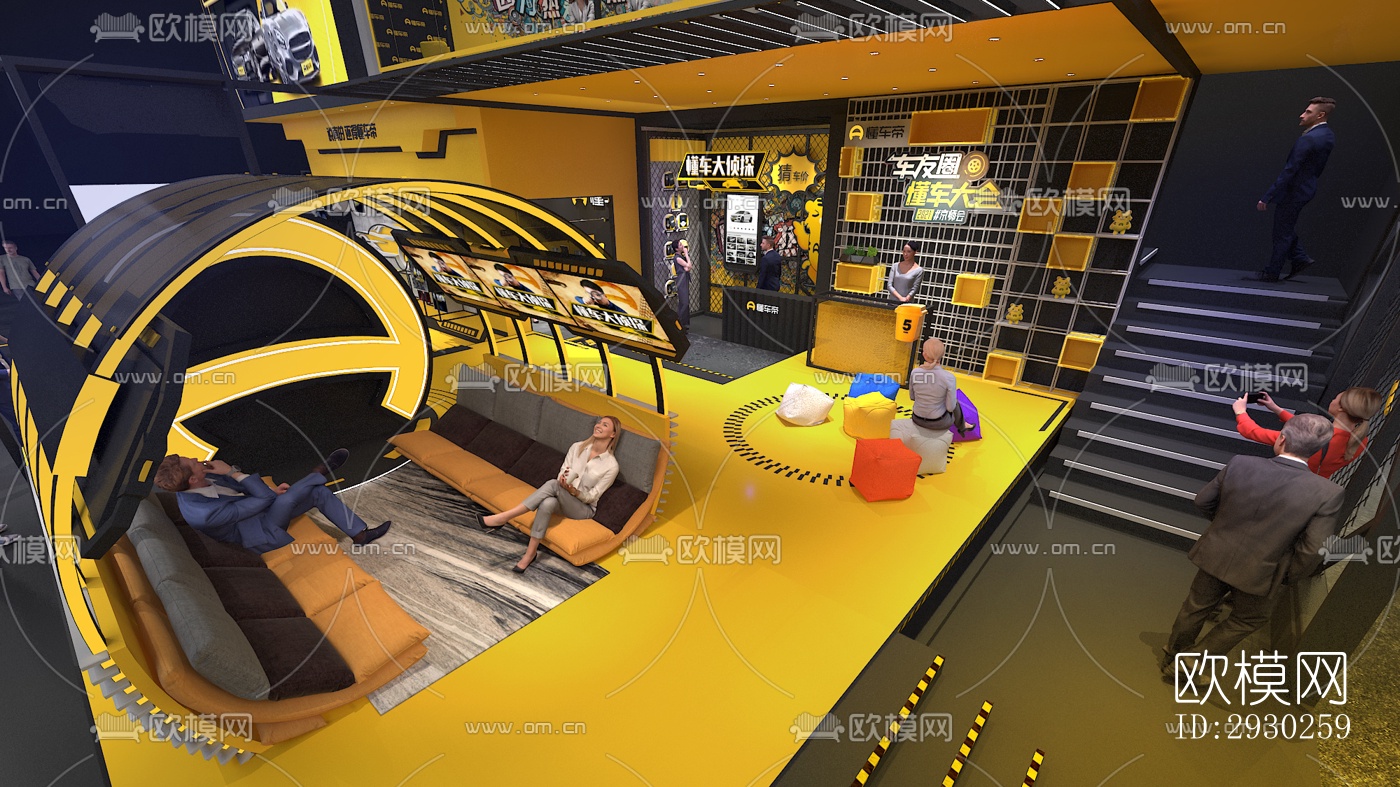 现代展览展厅效果图下载（渲染图16）